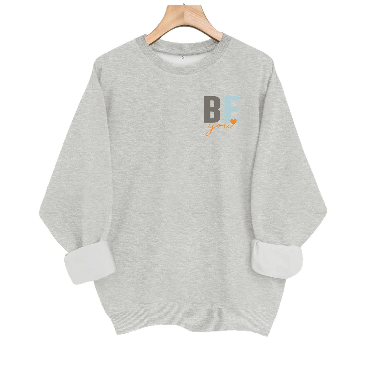 Inspirational letter printed loose women's fleece hoodie