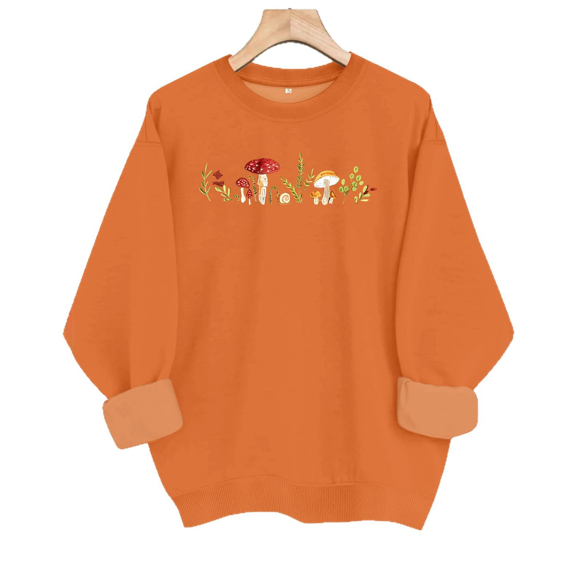 Round neck fleece hoodie