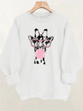 Giraffe printed hoodie