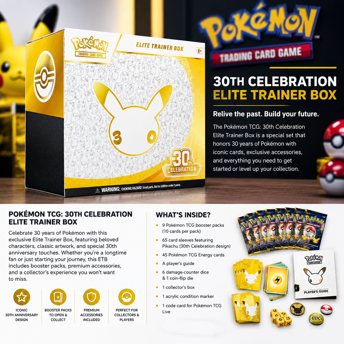 Pokémon TCG 30th Celebration Elite Trainer Box | Sealed