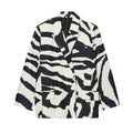 Animal print casual suit jacket