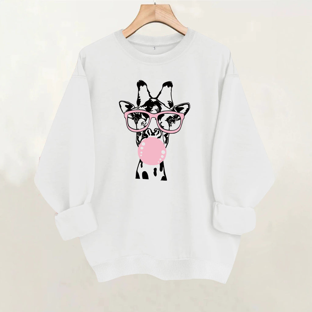 Giraffe printed hoodie