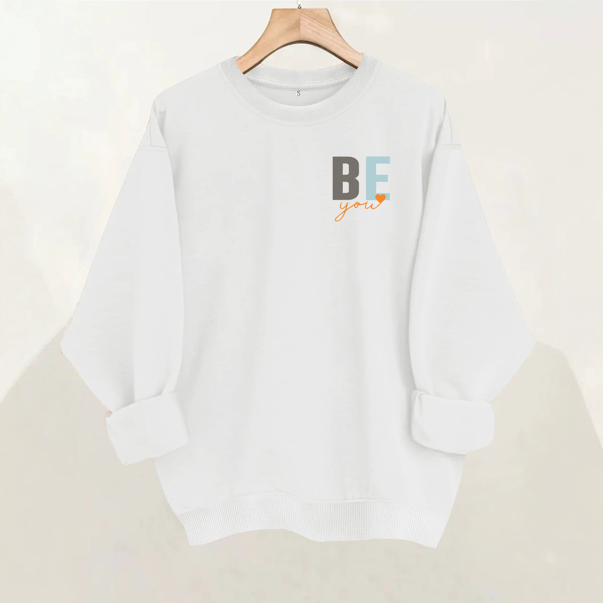 Inspirational letter printed loose women's fleece hoodie
