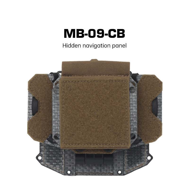 Tactical Concealed Phone Holder – Height Adjustable Foldable Navigation Board with Removable Hook & Loop Panel, Airsoft