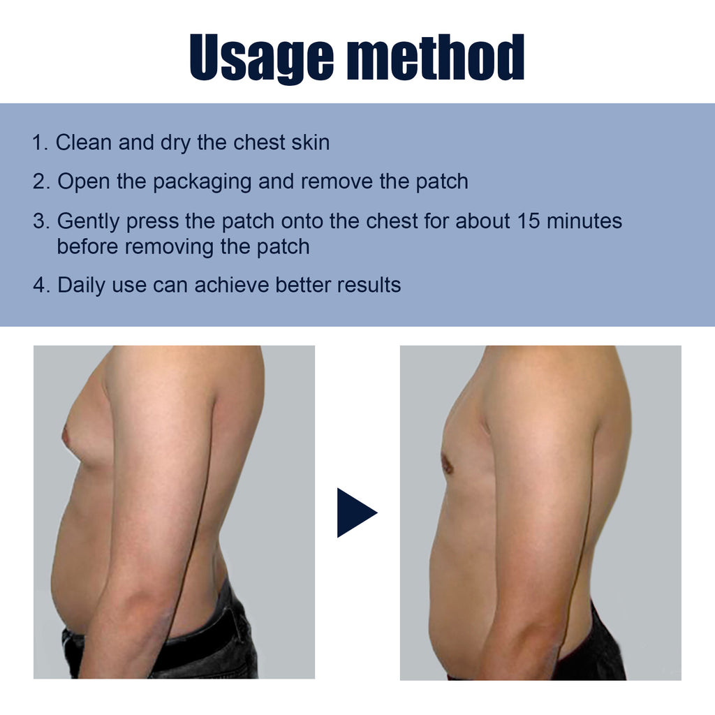 East Moon Men's Breast Firming Patch, Men's Chest Skin Firming Anti-Sagging Chest Muscle Care Patch