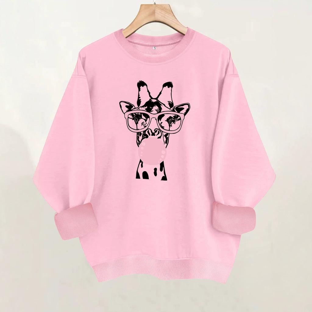 Giraffe printed hoodie