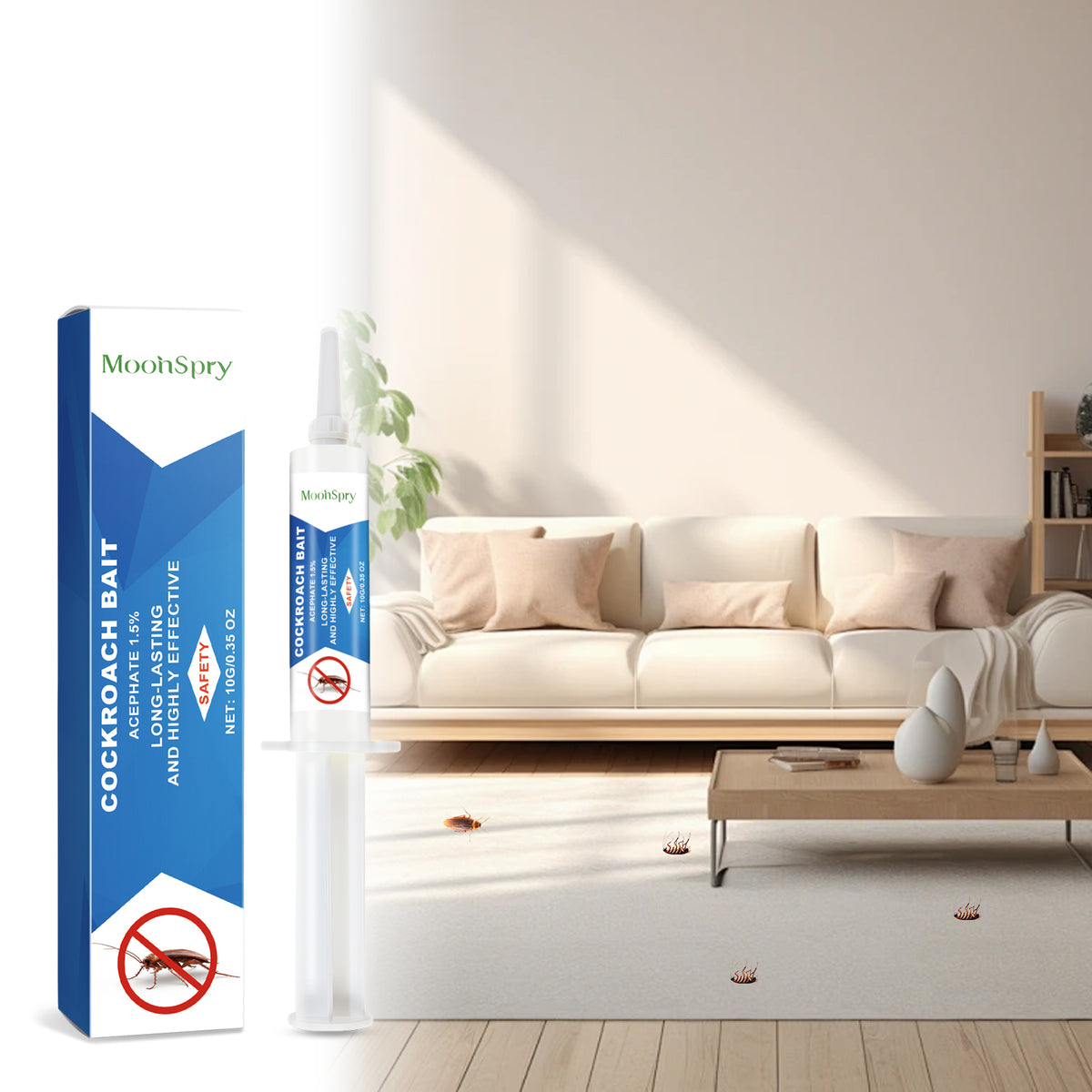 MoonSpry Cockroach Bait Gel Indoor Home Kitchen Cockroach Bait