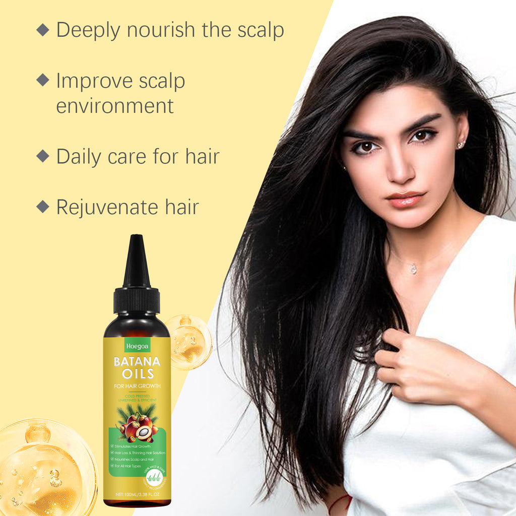 Hoegoa Batana Hair Care Oil Nourishes Scalp, Softens Hair And Restores Frizzy Hair Care Essential Oil