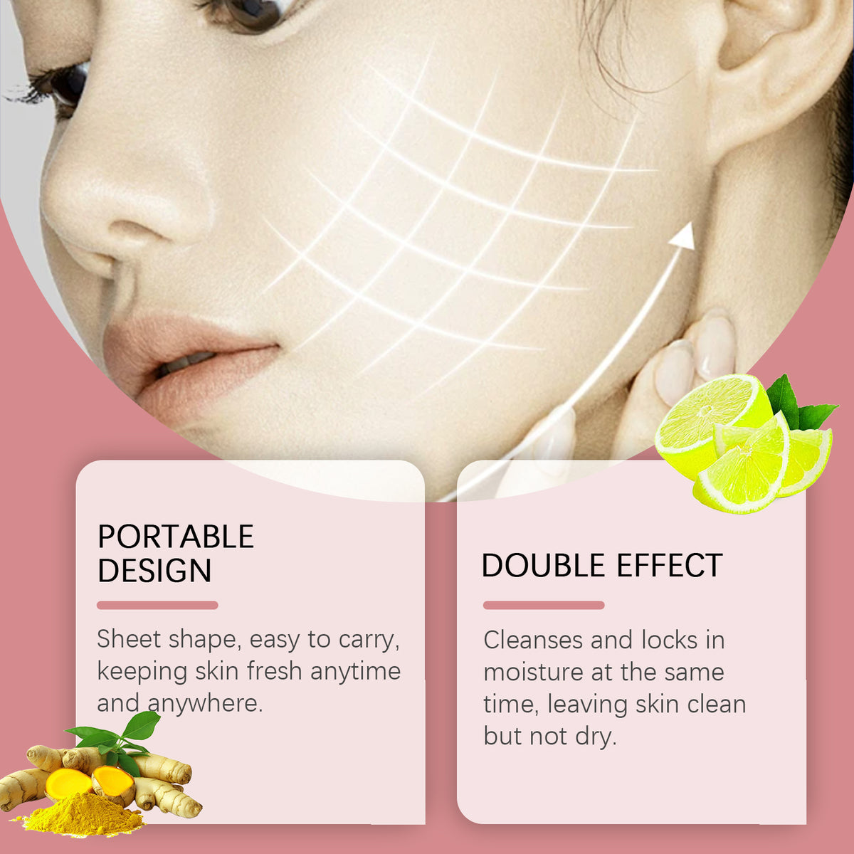 Eelhope Kojic Acid Turmeric Cleansing Pad Gently Cleanses Facial Skin Pores Refreshing Cleansing Skincare