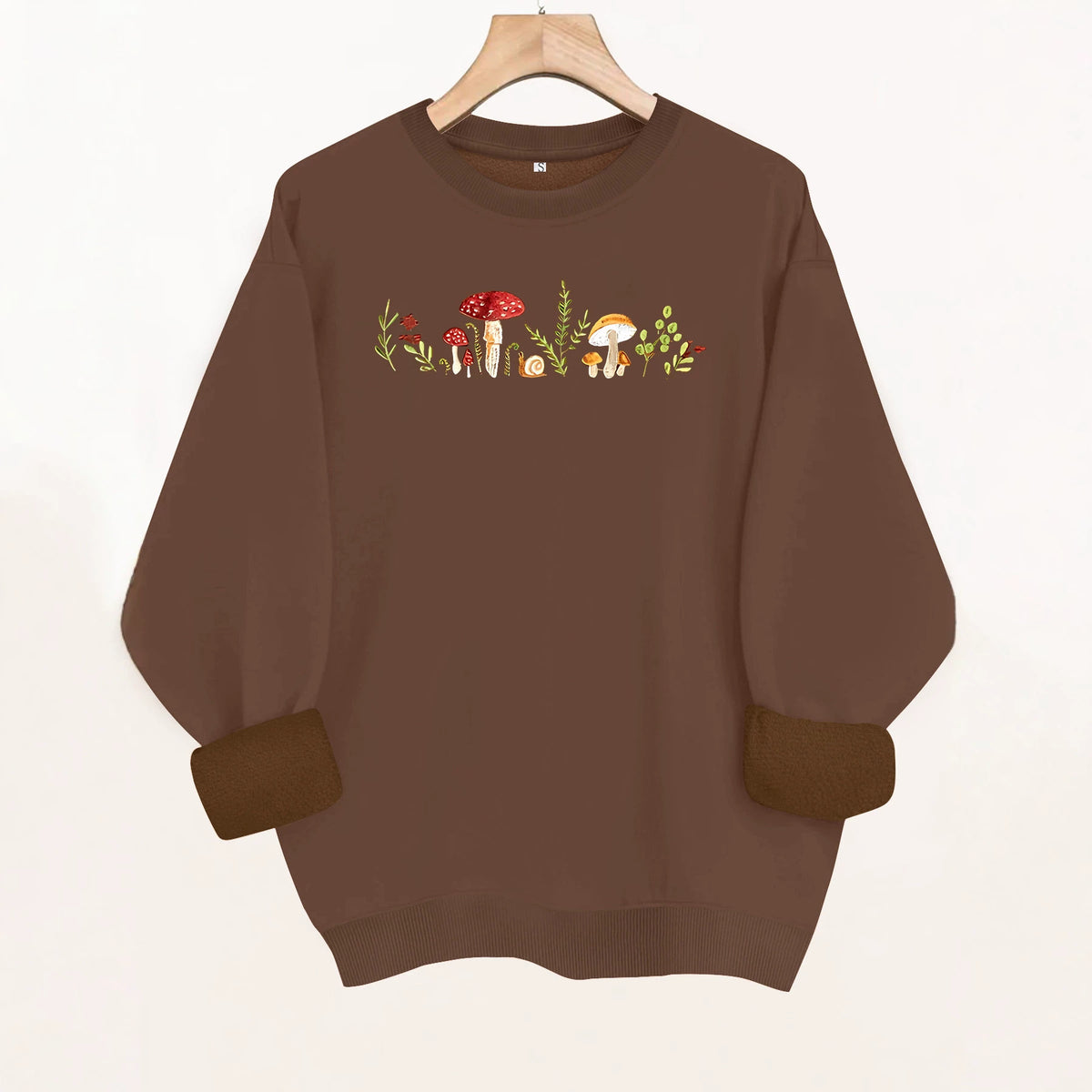Round neck fleece hoodie