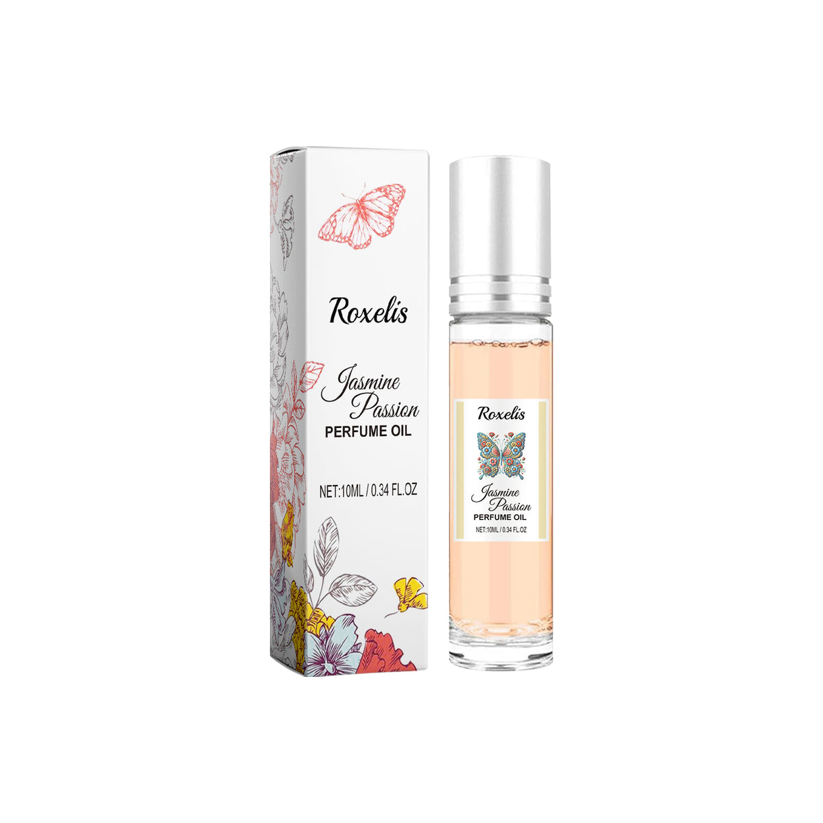 Roxelis Roll-On Jasmine Perfume Lasting Fragrance Portable Vial Perfume Charming Charm Perfume Pheromone Fragrance