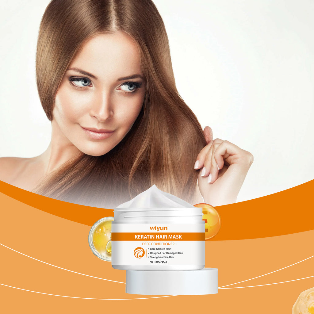 Wiyun Keratin Hair Mask, Keratin Gently Nourishes And Repairs Hair, Strong And Shiny Hair Mask