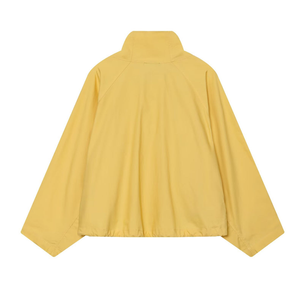 Side open collar standing collar long sleeved pilot jacket