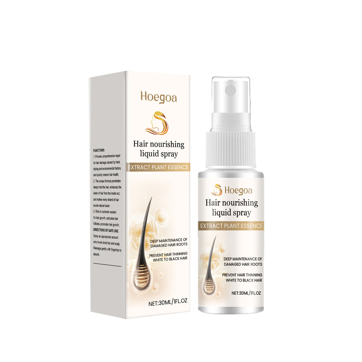 Hoegoa Hair Care Spray Nourishes Frizzy Hair, Softens Hair, Massages Scalp, Moisturizes Hair Care Essential Oil