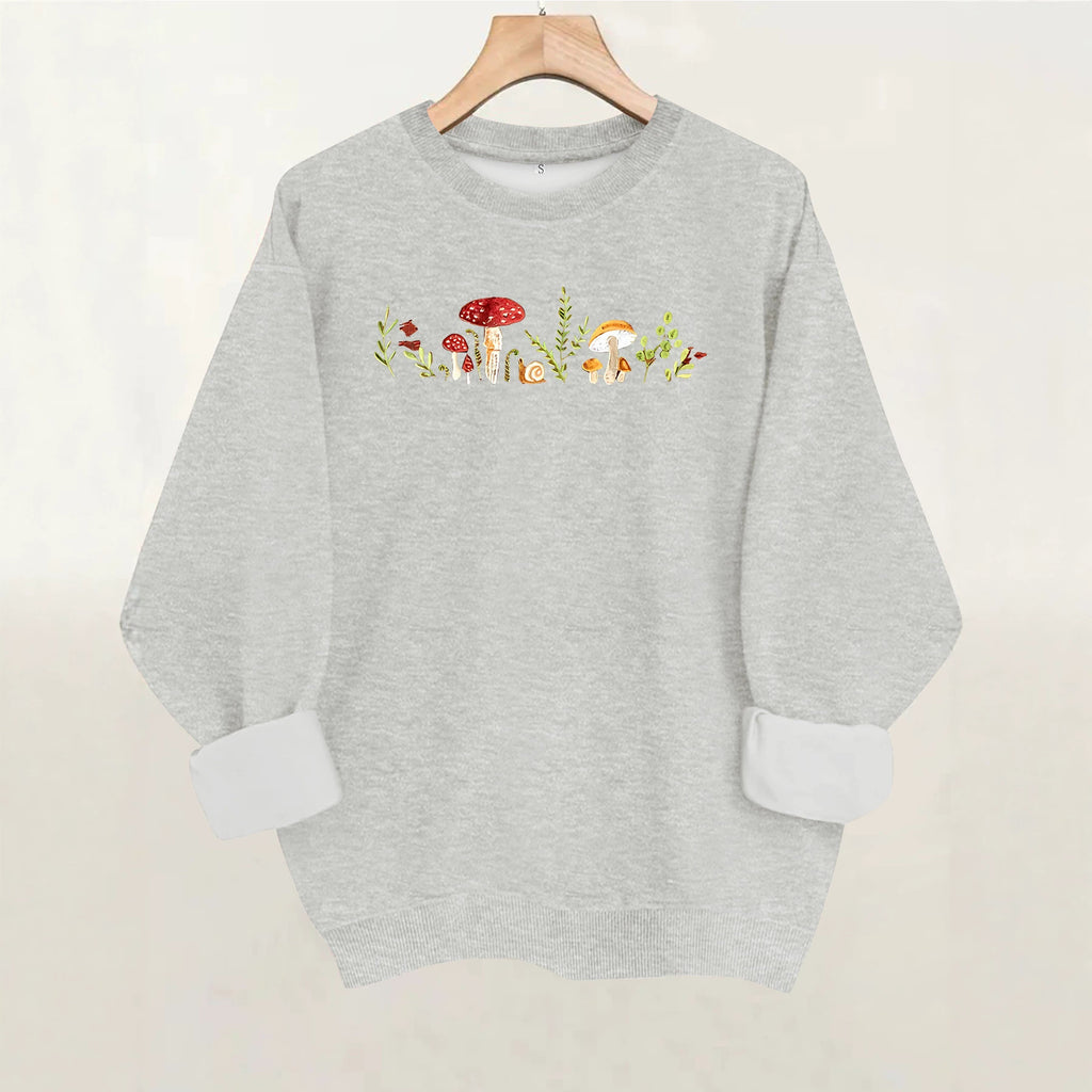 Round neck fleece hoodie