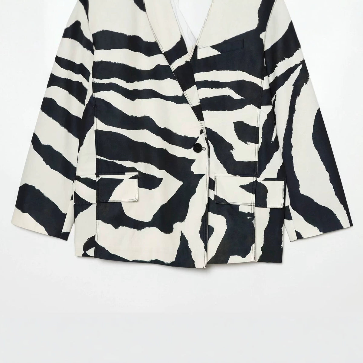Animal print casual suit jacket