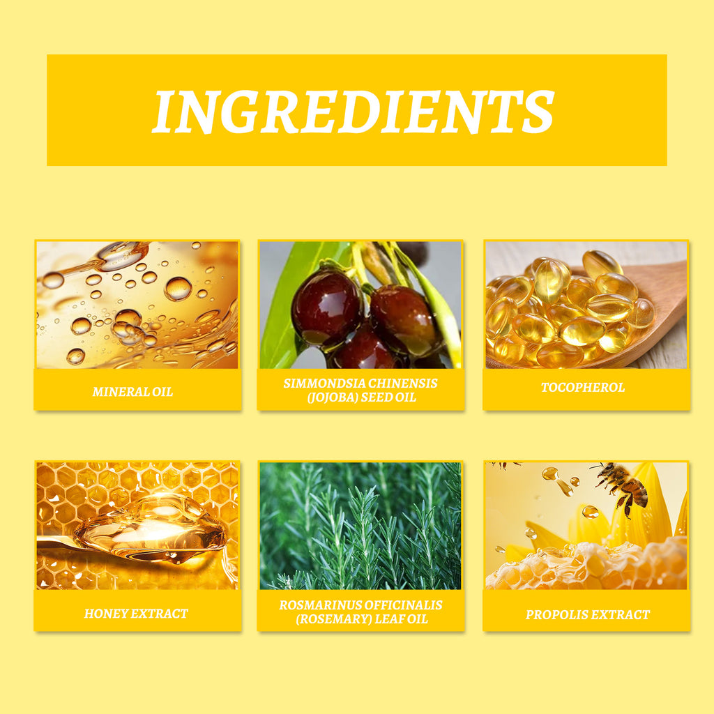 West&Month Honey Hair Care Essential Oil, Honey Rosemary Repair Dry Hair End Moisture Nourishing Oil
