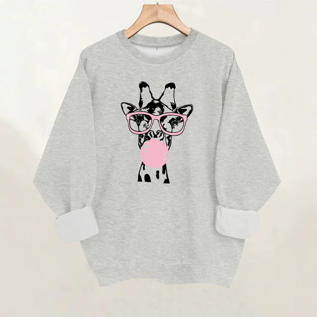 Giraffe printed hoodie