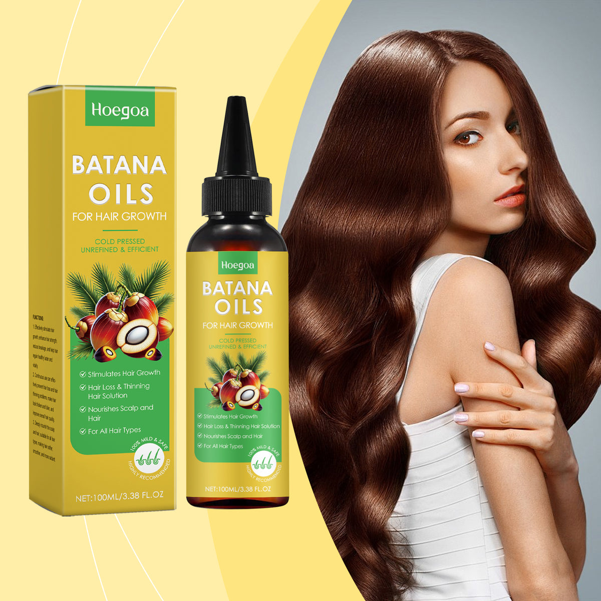 Hoegoa Batana Hair Care Oil Nourishes Scalp, Softens Hair And Restores Frizzy Hair Care Essential Oil