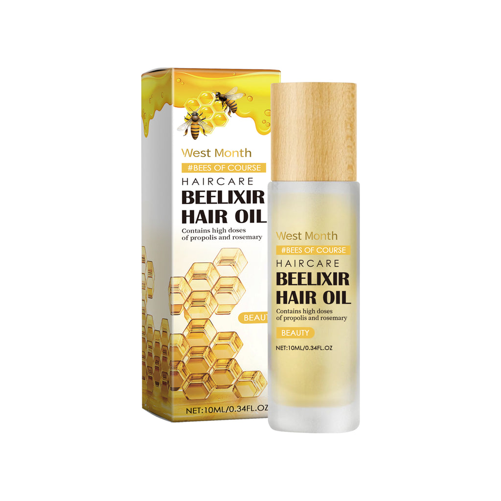 West&Month Honey Hair Care Essential Oil, Honey Rosemary Repair Dry Hair End Moisture Nourishing Oil