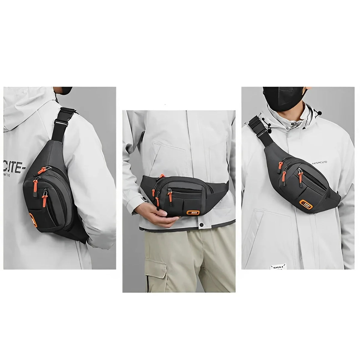 Men Women Oxford Waterproof Mobile Waist Bag Unisex Multifunctional Large Capacity Fanny Pack Wear-resistant Para Hombre 2024