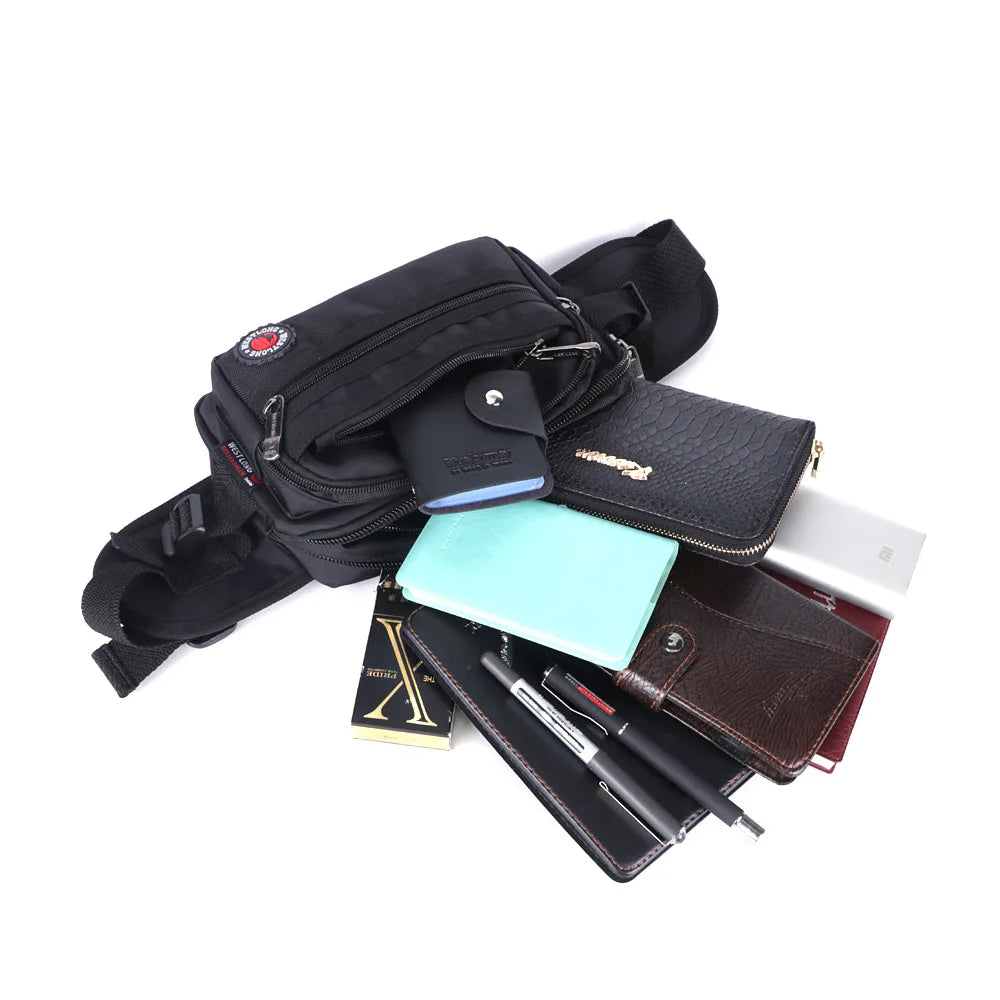 Waist Pack Casual Functional Fashion Men Waterproof Fanny Pack Women Belt Bum Bag Male Phone Wallet Pouch Bags Unisex Purse Sac